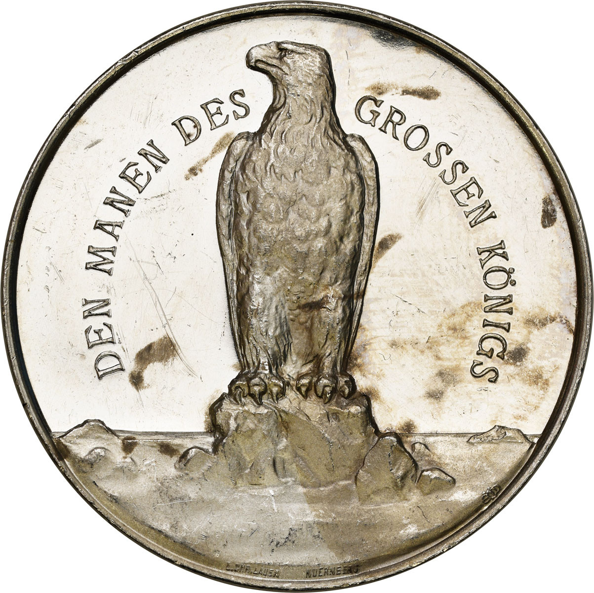 Niemcy, Prusy. Fryderyk II Wielki (1712-1912). Medal 1912, srebro